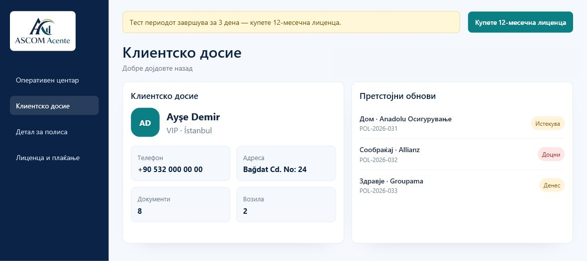 Клиентски досиеја